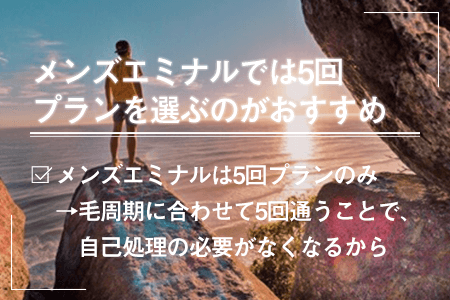 メンズエミナルでは5回プランを選ぶのがおすすめ