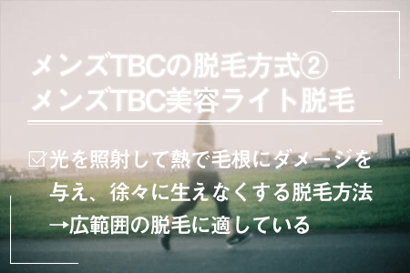 メンズTBC美容ライト脱毛