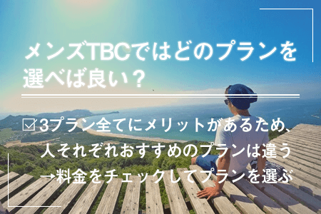 メンズTBCではどのプランを選べば良い？